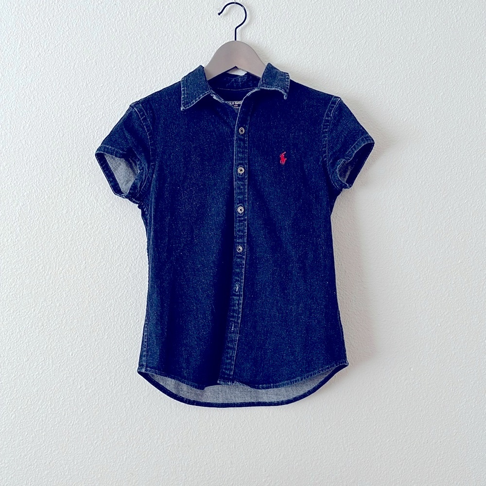 Polo sport women denim shirts Ralph Lauren Jean shirt button down